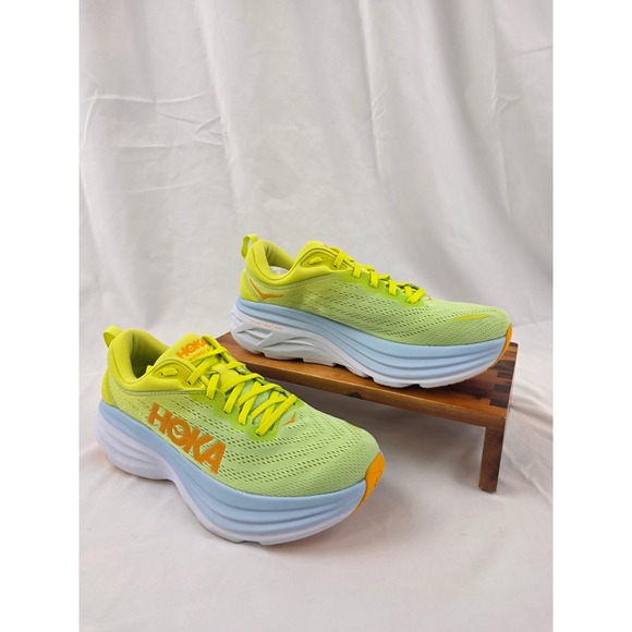 Hoka Bondi 8 Butterfly Yellow Evening Primrose Men's Size 10D Running Shoes New